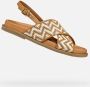 GEOX D55YWE Platte sandalenDames Sandalen Bruin - Thumbnail 1