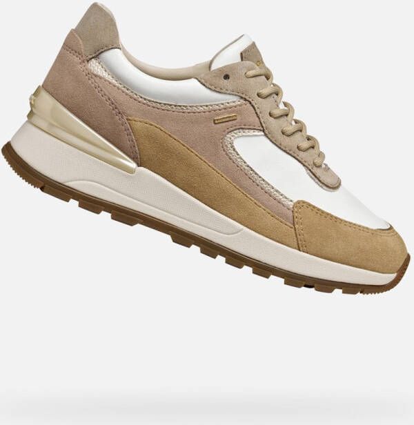 GEOX DESYA ABX DAMES Sneakers WIT BEIGE