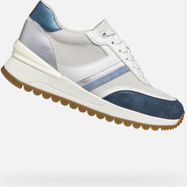 GEOX DESYA DAMES Sneakers MELKWIT ZILVERKLEUR