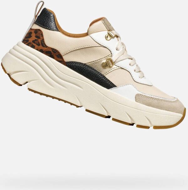 GEOX DIAMANTA DAMES Sneakers BEIGE BRUIN