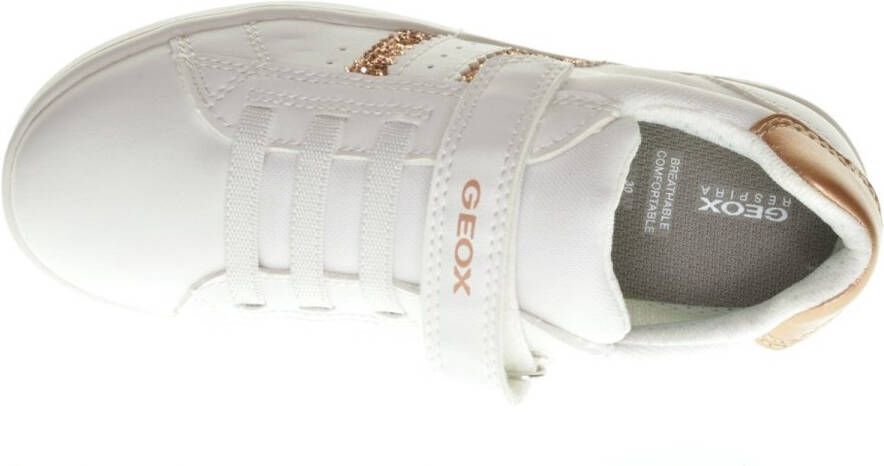 GEOX Djrock Wit-Rose Gouden Sneaker