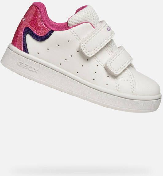 GEOX ECLYPER PEUTER Sneakers WIT FUCHSIA