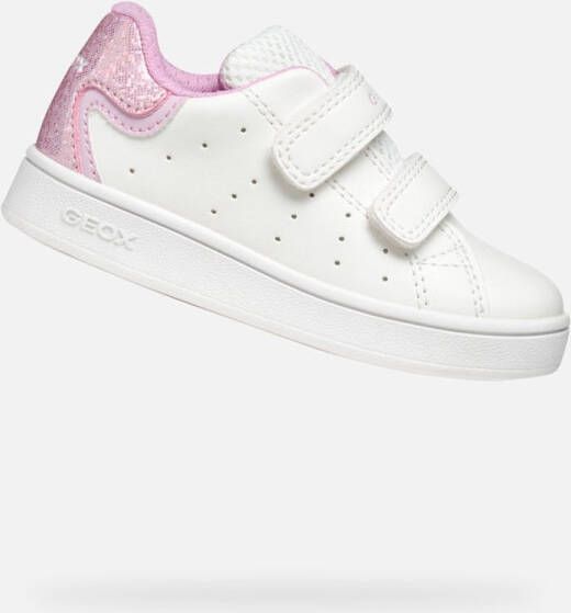 GEOX ECLYPER PEUTERMEISJES Sneakers WIT ROZE