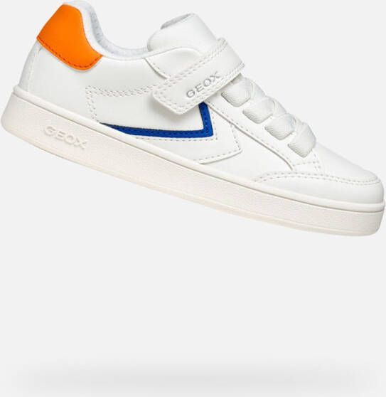 GEOX ECLYPER TIENERS Sneakers WIT LICHTORANJE