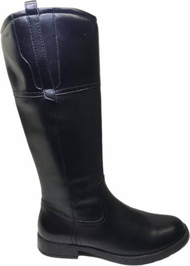 GEOX effen lange lederen laarzen Sofia B zwart