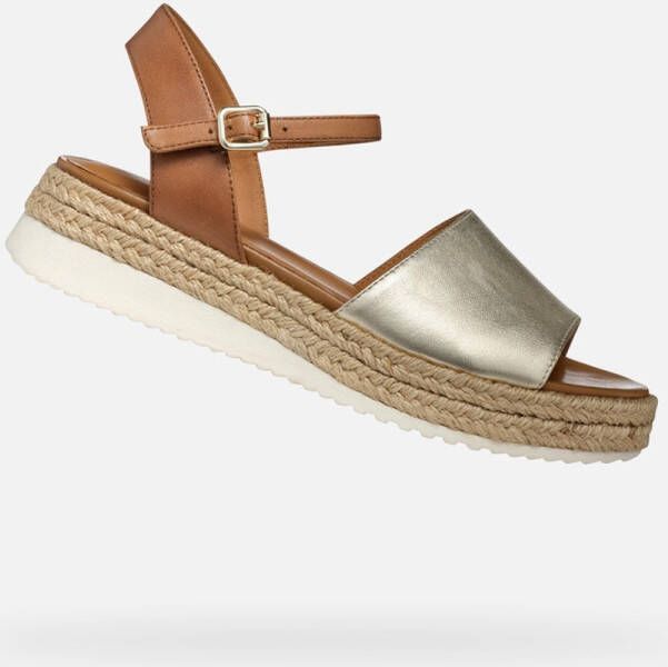 GEOX EOLIE DAMES Sandalen LICHTGOUD TABAK