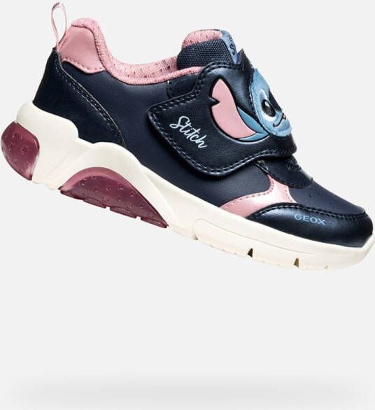 GEOX FADINLIGHT MEISJES Sneakers MARINEBLAUW ROZE