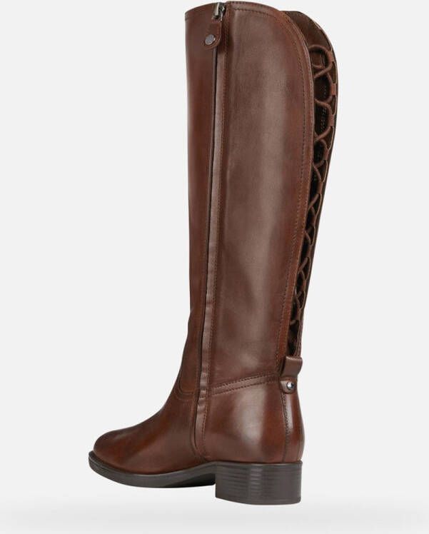 GEOX D04G1A~~~~~~~~~~~~~~~~~~~~~~~~ Lange laarzenDames laarzen Cognac