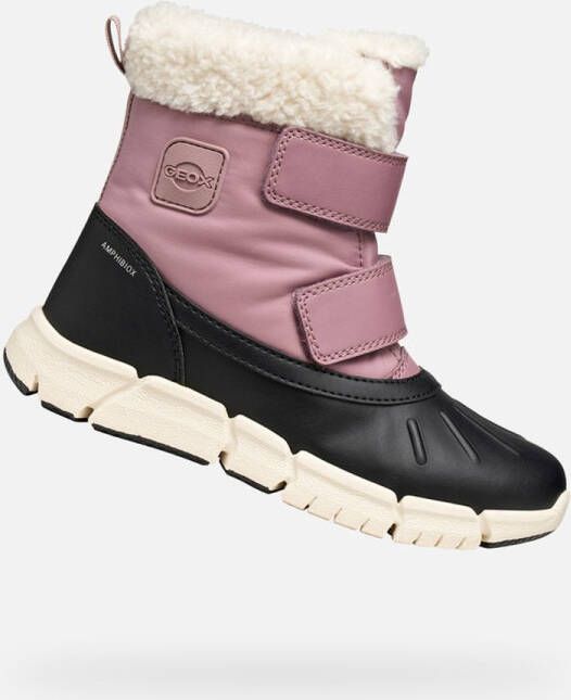 GEOX FLEXYPER ABX MEISJES ANTIEK ROZE ZWART