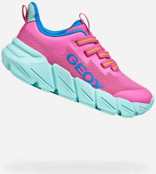 GEOX FLEXYPER FAST TIENERS Sneakers FUCHSIA WATERGROEN