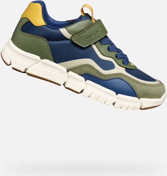 GEOX FLEXYPER JONGENS Sneakers LEGERGROEN BLAUW