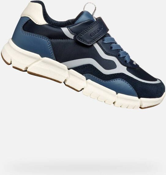 GEOX FLEXYPER JONGENS Sneakers MARINEBLAUW LICHTGRIJS