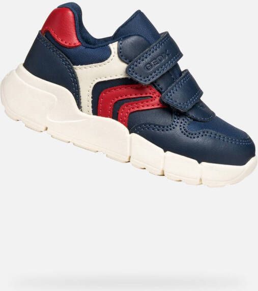 GEOX FLEXYPER MINI PEUTERJONGENS Sneakers MARINEBLAUW ROOD