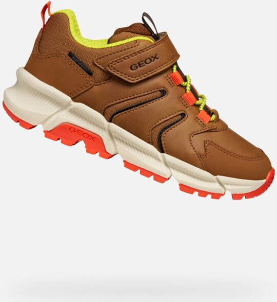 GEOX FLEXYPER PLUS ABX JONGENS Sneakers BRUIN ORANJE