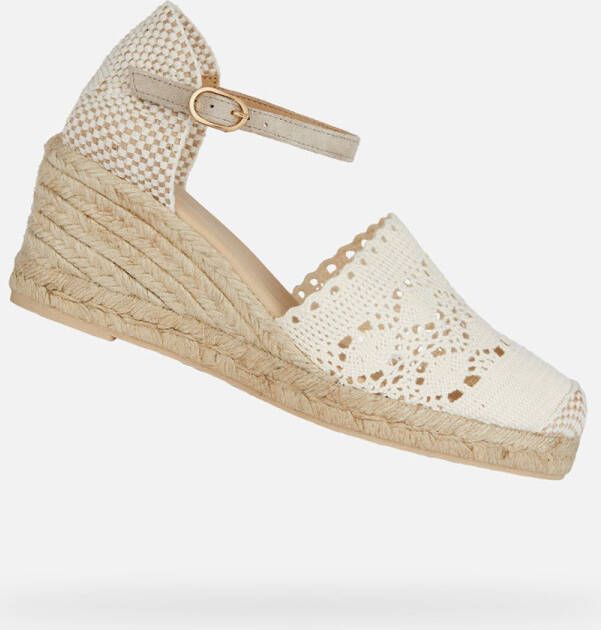 GEOX GELSA LOW DAMES Sandalen LICHTE TAUPEKLEUR