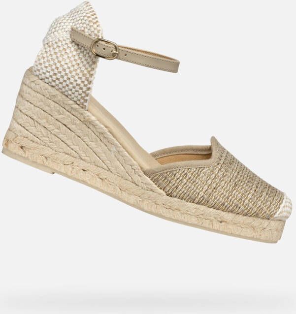 GEOX GELSA LOW DAMES Sandalen LICHTE TAUPEKLEUR
