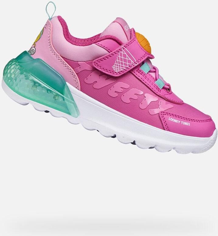 GEOX ACTIVART ILLUMINUS MEISJES FUCHSIA AQUAGROEN