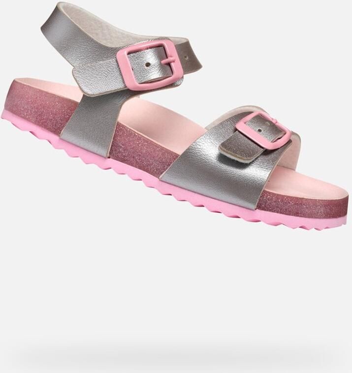 GEOX ADRIEL TIENERS Sandalen ZILVER ROZE - Foto 2