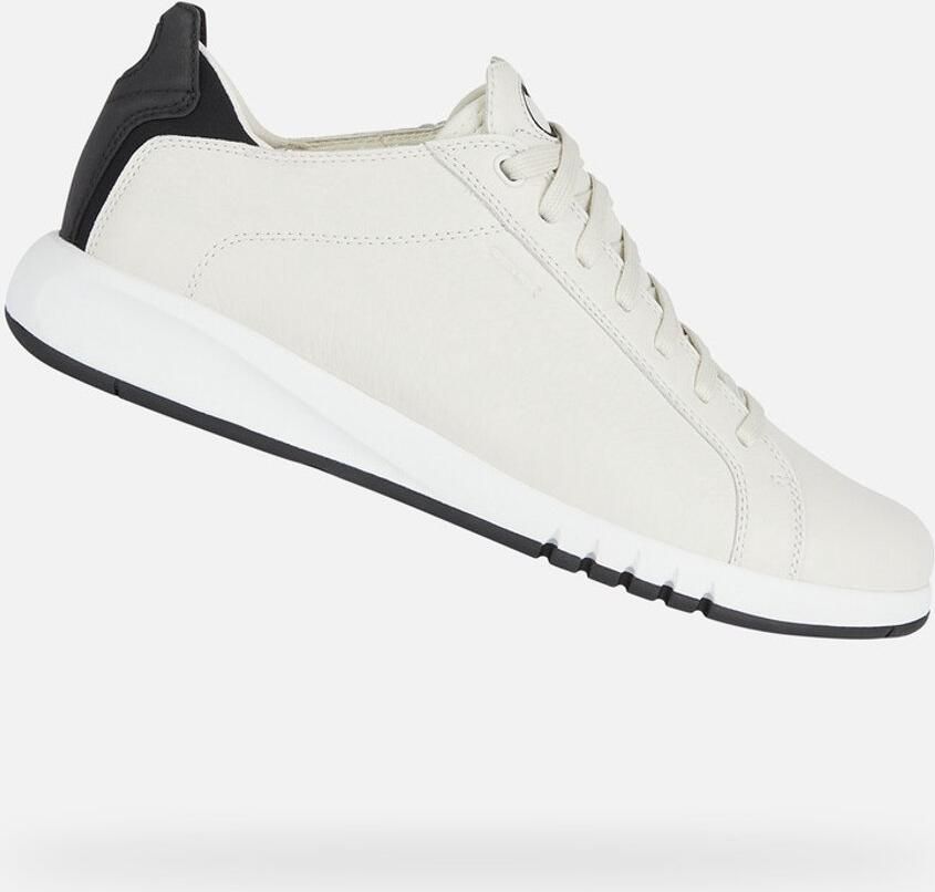 GEOX AERANTIS HEREN Sneakers WIT ZWART