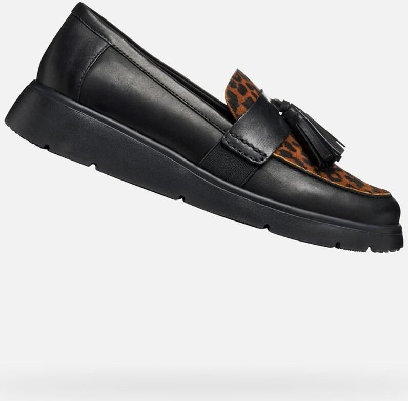 GEOX ARLARA DAMES Loafers ZWART COGNAC - Foto 1