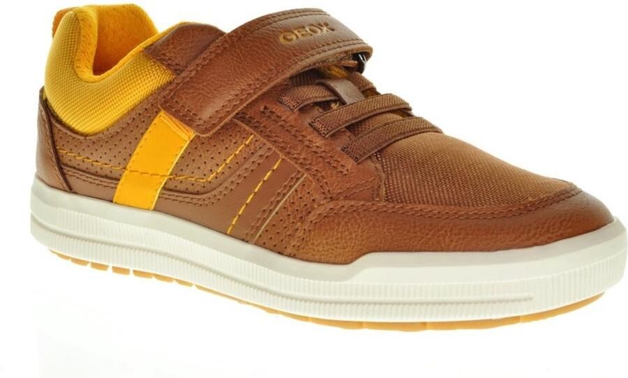 GEOX Arzach Cognac Geel Sneaker Met Velcro