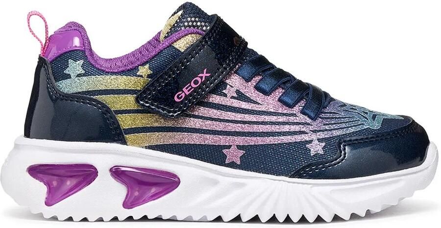 GEOX Assister B Met Lichten Schoenen Blauw Meisje