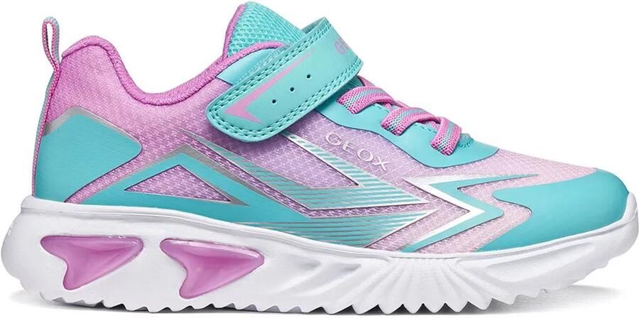 GEOX Assister B Met Lichten Schoenen Blauw Meisje