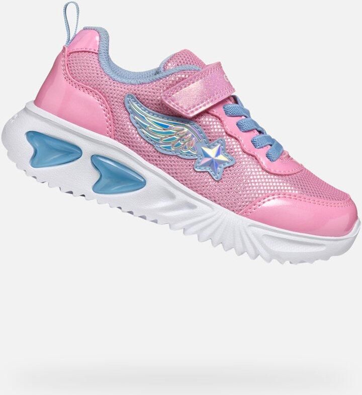 GEOX ASSISTER MEISJES Sneakers ROZE LICHTBLAUW - Foto 2