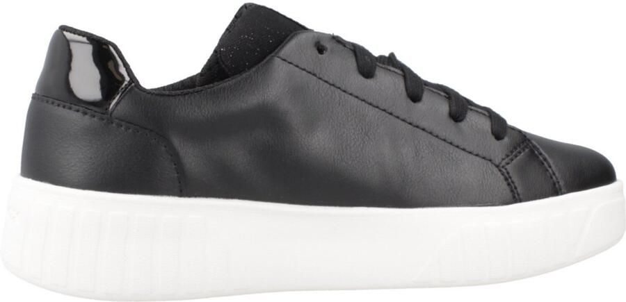 GEOX Junior Mikiroshi Synth.Lea Lage Sneakers met vetersluiting