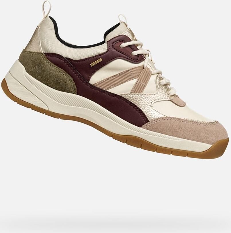 GEOX BERINIKE ABX DAMES Sneakers BEIGE ROOD
