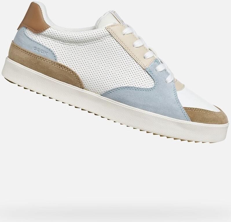 GEOX BLOMIEE DAMES Sneakers WIT LICHTBLAUW