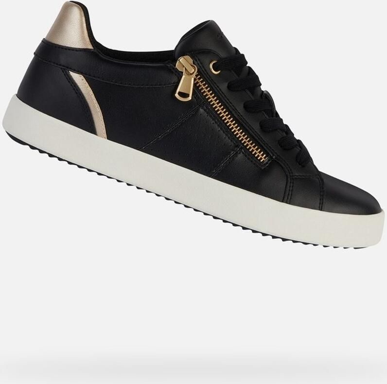 GEOX BLOMIEE DAMES Sneakers ZWART LICHTGOUD