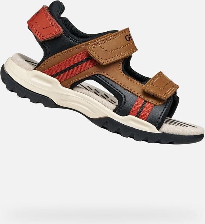 GEOX BOREALIS JONGENS Sandalen LICHTBRUIN BAKSTEENROOD