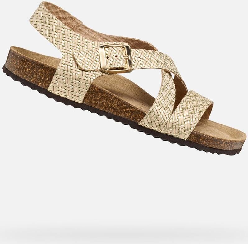 GEOX BRIONIA DAMES Sandalen LICHT GOUD