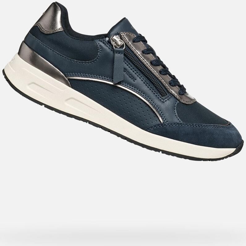 GEOX BULMYA DAMES Sneakers MARINEBLAUW ZILVER