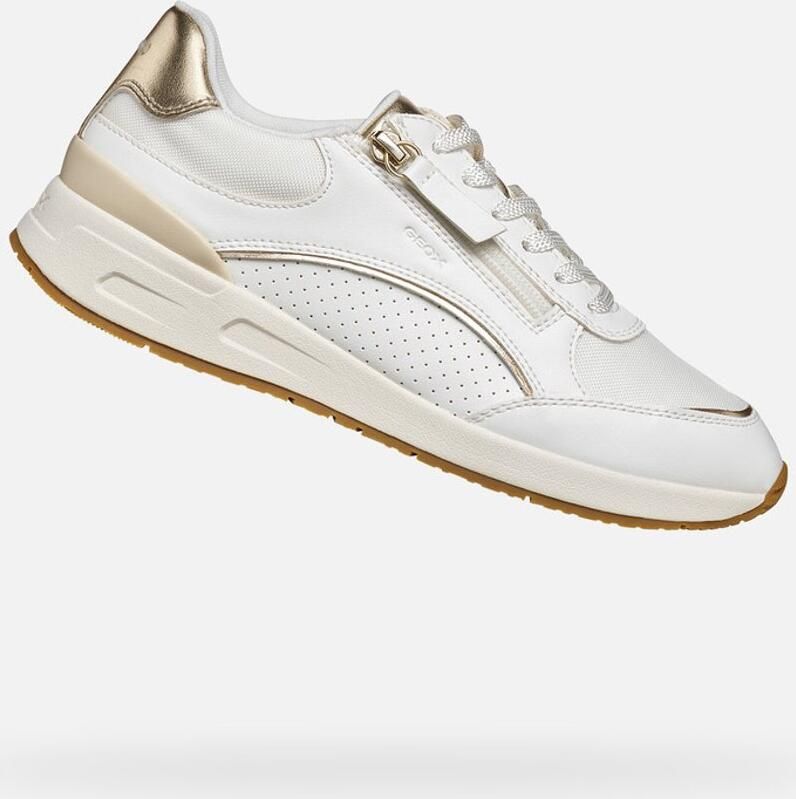 GEOX BULMYA DAMES Sneakers WIT LICHTGOUD
