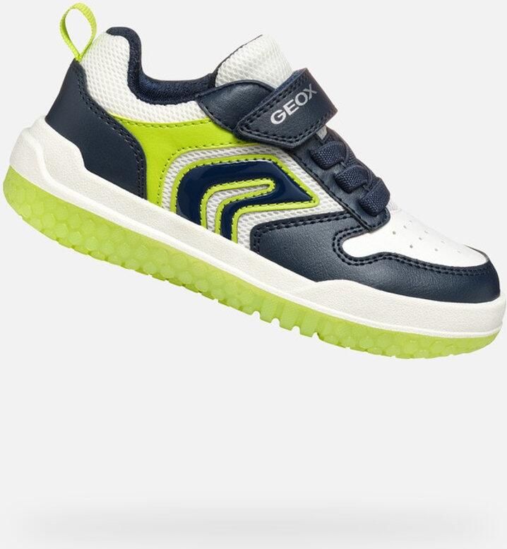 GEOX BUZZERLIGHT JONGENS Sneakers MARINEBLAUW LIME