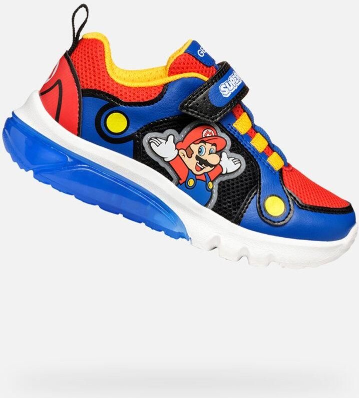 GEOX CIBERDRON TIENERS Sneakers KONINGSBLAUW ROOD