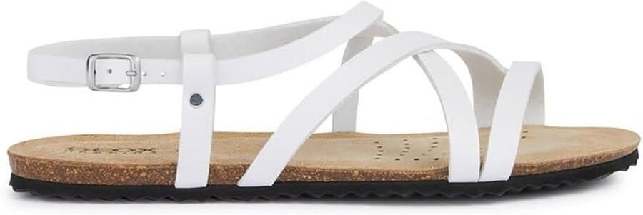 GEOX D Brionia Low B Dames Sandalen Wit Leer