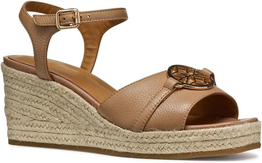 GEOX D Panarea B Dames Sandalen met Wedge Hak Beige