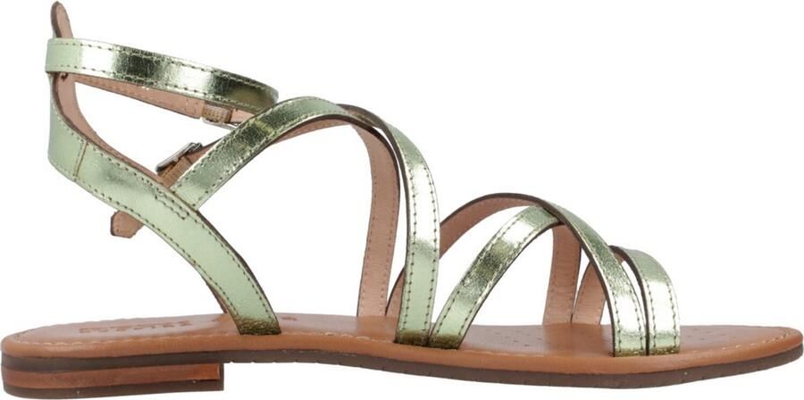 GEOX Dames Sandalen Platte Schoen met Gesp Comfortabel Leer