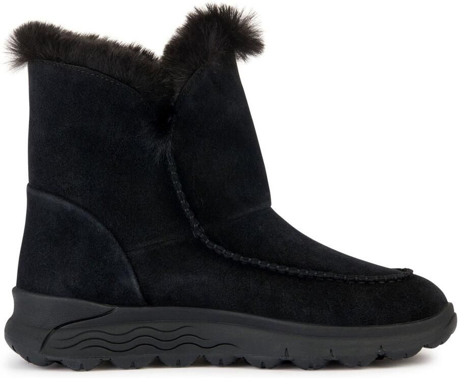 Geox Dames Suède Leren Laarzen Black Dames