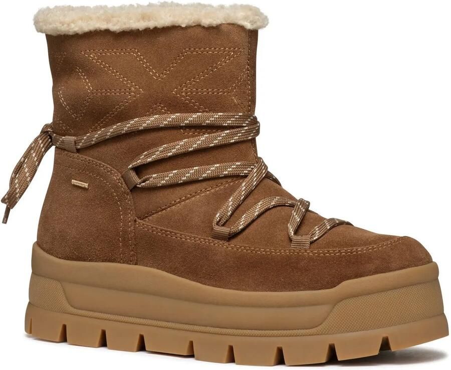 Geox Leren laarzen met voering van kunstbont model 'SPHERICA'