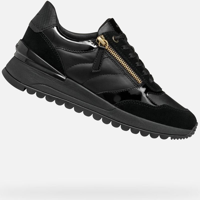 GEOX D DESYA Dames Veterschoenen BLACK