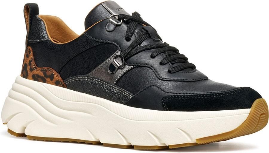 Geox Zwart Cognac Diamanta Schoenen