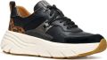 Geox Zwart Cognac Diamanta Schoenen - Zwart