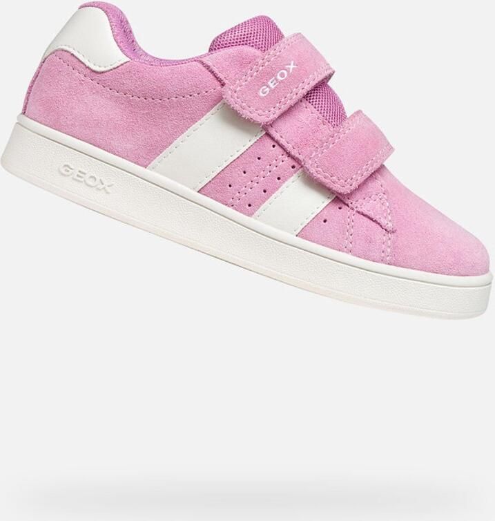 GEOX ECLYPER MEISJES Sneakers DONKERROZE WIT