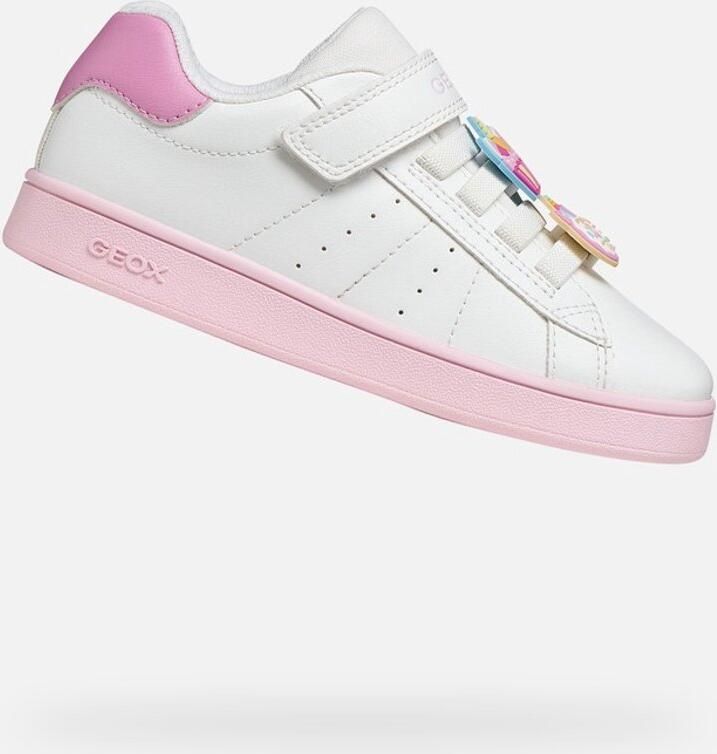 GEOX ECLYPER MEISJES Sneakers WIT DONKERROZE