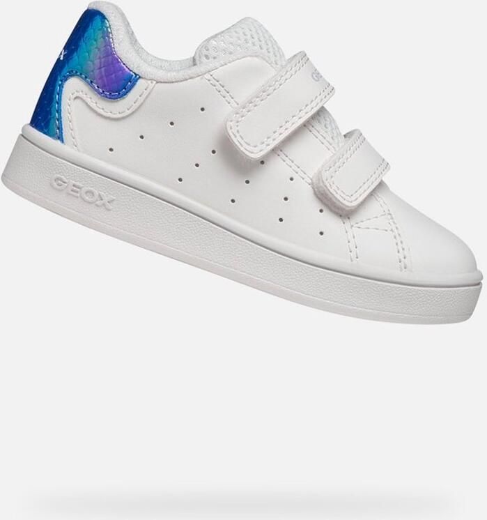 GEOX ECLYPER PEUTERMEISJES Sneakers WIT BLAUW