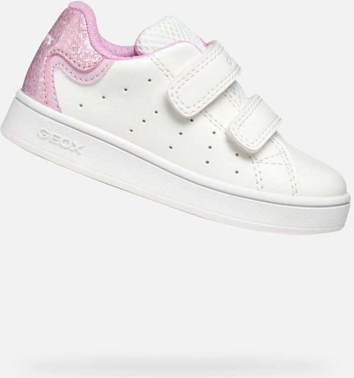 GEOX ECLYPER PEUTERMEISJES Sneakers WIT ROZE